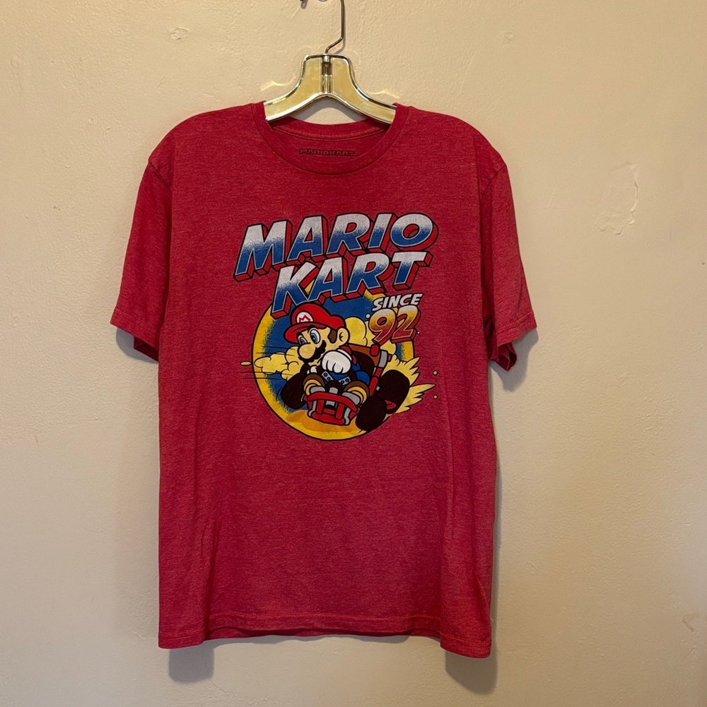 Mario Kart Graphic Red Long Sleeve Tee